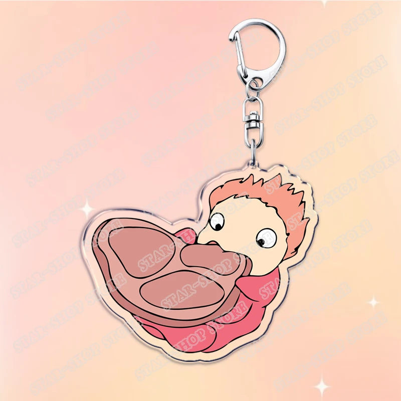 Classic Japanese Anime Keychain for Accessories Bag Aesthetic Kawaii Cat Fire Key Chain Ring Keyring Jewelry Fans Friends Gifts