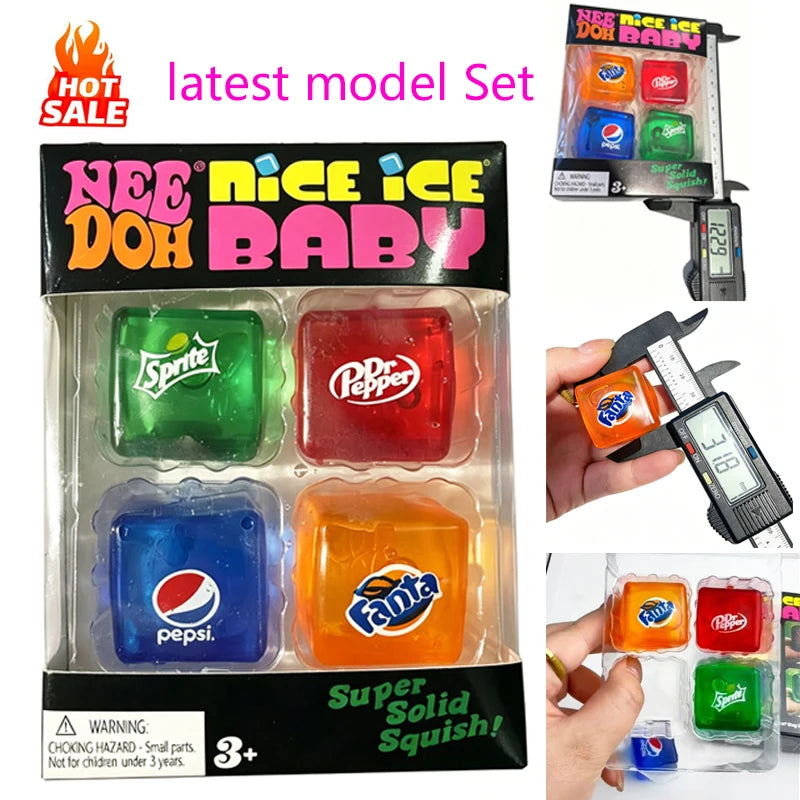 Squishy Schylling/; NeeDoh Nice Cube Sensory Squeeze Toy Super Squish Stress Relief Anxiety Sensory Tool Stress Reliever Toys