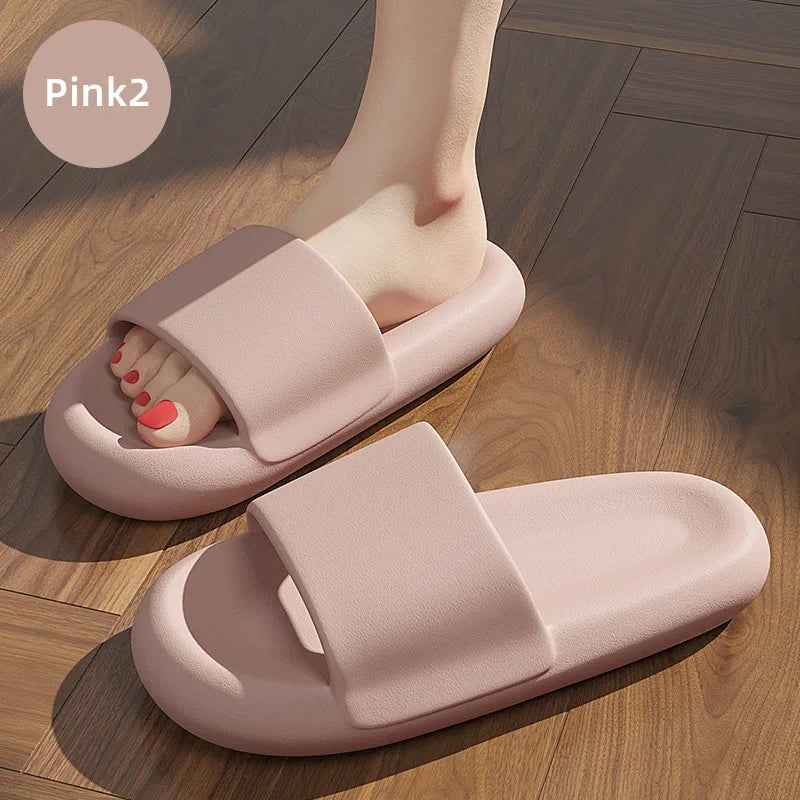 New Soft EVA Slippers Home Slipper Outdoor Beach Summer Sandals Bath Flip Flops Non-Slip Thick Sole Shoes