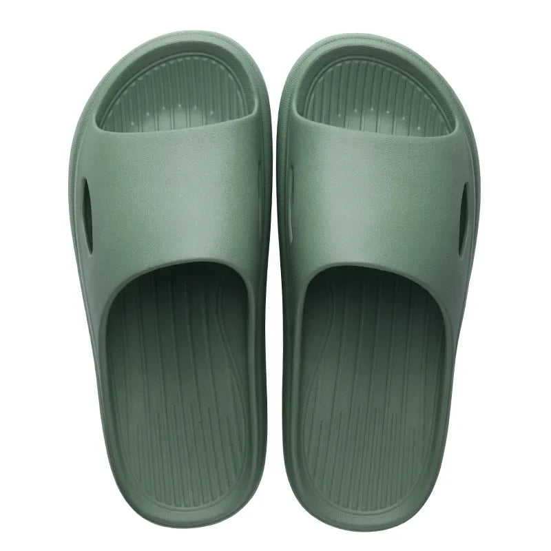 New Soft EVA Slippers Home Slipper Outdoor Beach Summer Sandals Bath Flip Flops Non-Slip Thick Sole Shoes