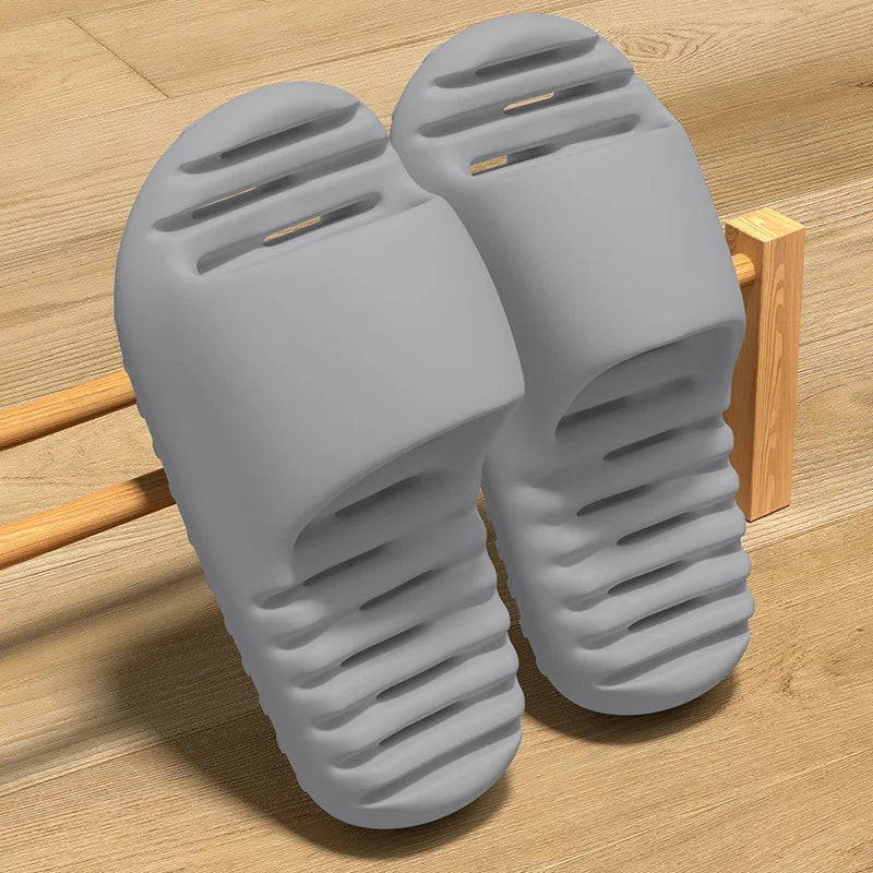 Bathroom slippers for men, summer new style, anti slip, leak proof, quick drying, hollowed out couple, cool slippers for women