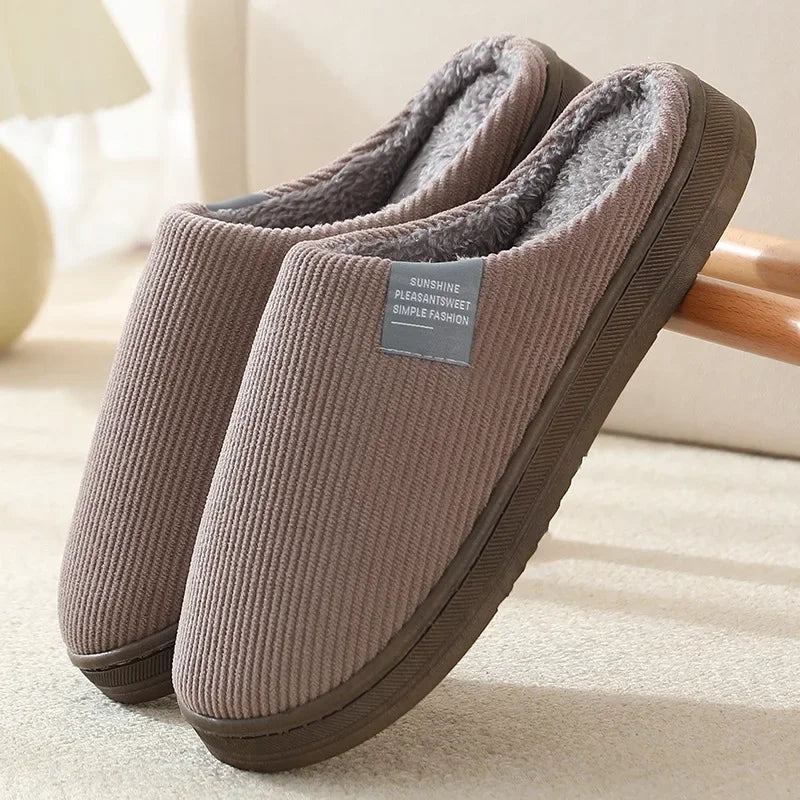 Home Slipper Fuzzy Winter Warm Fur Plush Non Slip Indoor Room Classic House Shoe Lazy Footwear Bedroom