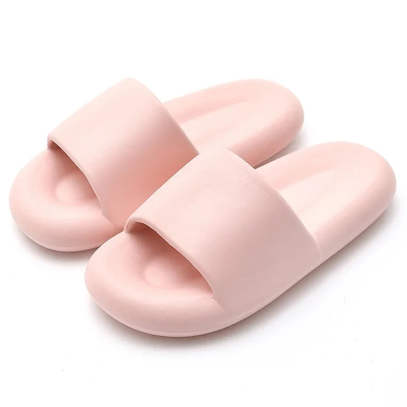 New Soft EVA Slippers Home Slipper Outdoor Beach Summer Sandals Bath Flip Flops Non-Slip Thick Sole Shoes