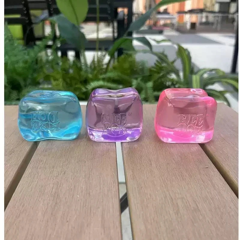 Squishy Needoh Nice Cube Schylling Sensory For Adults Kids Blue Purple Pink Anxiety Calming Tool For Office Home School