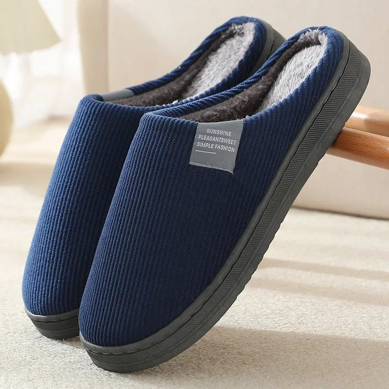 Home Slipper Fuzzy Winter Warm Fur Plush Non Slip Indoor Room Classic House Shoe Lazy Footwear Bedroom
